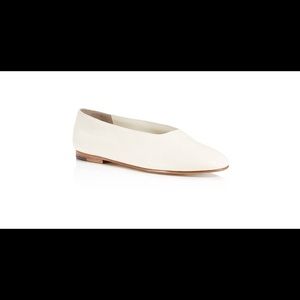Vince Maxwell White Leather Flats